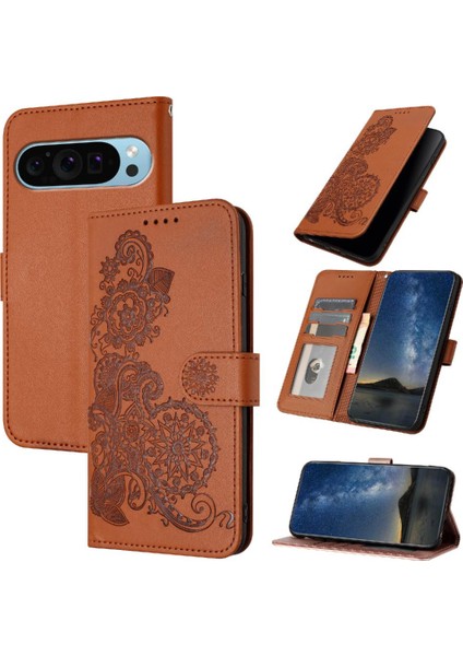 Kart Yuvası Standı ile Google Pixel 9 Pro Için Kılıf Flip Folio Kitap Kickstand (Yurt Dışından)