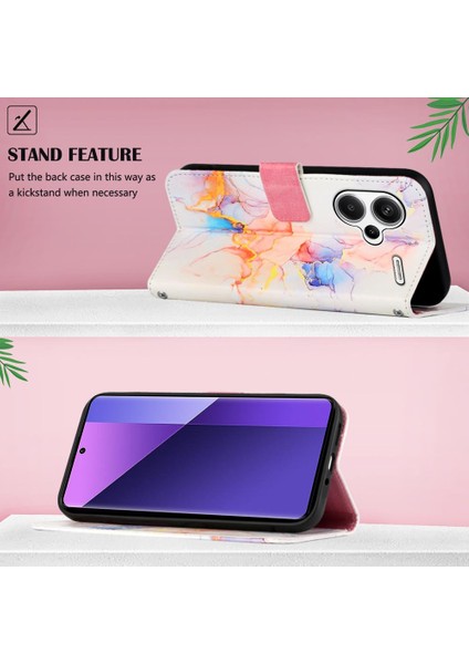Xiaomi Redmi Not 13 Pro Artı 5g Cüzdan Kickstand Mermer Desen (Yurt Dışından)
