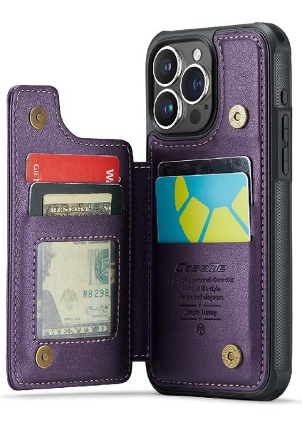 IPhone 15 Için Caseme Cüzdan Durumda Pro Kickstand Pu Deri Kart Tutucu (Yurt Dışından)