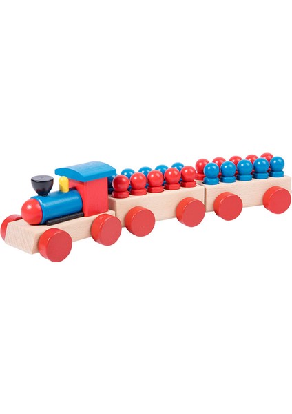 Ahşap On Izgaralı Dizi Dijital Tren Yapı Taşı Şekli Sürükle Tren Renk Tanıma Oyuncak (Yurt Dışından)