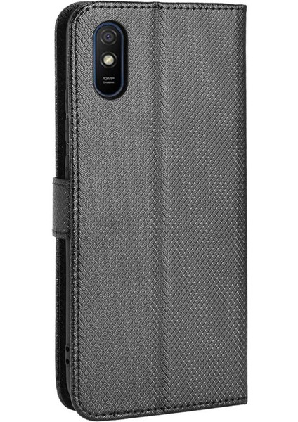 Xiaomi Redmi 9A Için Kılıf Kapak Manyetik Cüzdan Kickstand Kart Tutucu (Yurt Dışından)