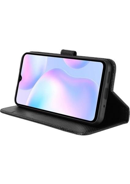 Xiaomi Redmi 9A Için Kılıf Kapak Manyetik Cüzdan Kickstand Kart Tutucu (Yurt Dışından)