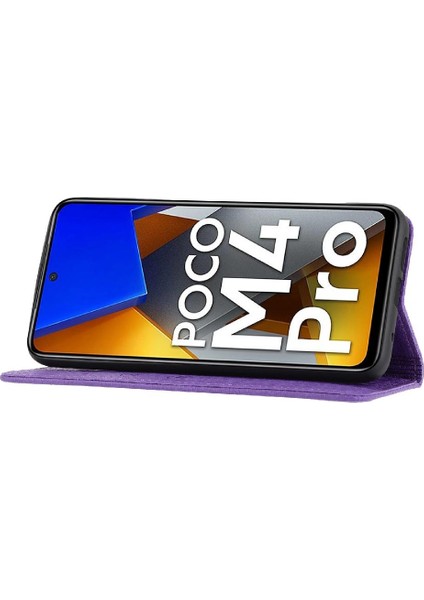 Xiaomi Poco M4 Pro 4g Flip Folio Kitap Pu Deri Kapak El Kartı (Yurt Dışından)