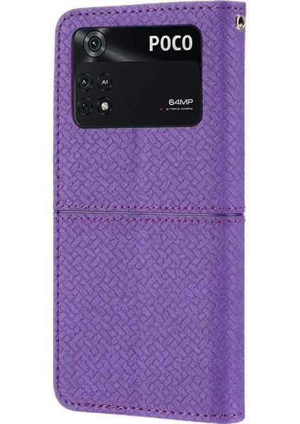 Xiaomi Poco M4 Pro 4g Flip Folio Kitap Pu Deri Kapak El Kartı (Yurt Dışından)