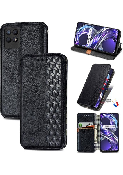 Oppo Realme 8i Zarif Iş Cüzdan Fonksiyonu Moda Tasarımı Için Kılıf (Yurt Dışından)