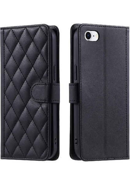 Iphone 7/8 Kafes El Kayışı Manyetik Kapak Için Telefon Kılıfı Folyo Cüzdan (Yurt Dışından)