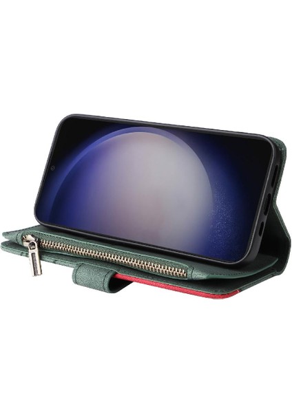 Kart Yuvası Standı ile Samsung Galaxy S24 Iki Renkli Dikiş Için Kılıf (Yurt Dışından) fırsatları