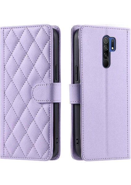 Telefon Kılıfı Için Xiaomi Redmi 9 Manyetik Kapak Folio Cüzdan El Kayışı Kart (Yurt Dışından)
