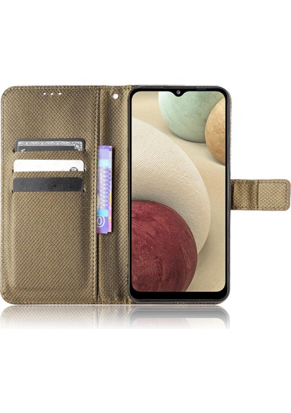 Samsung Galaxy A12 5g Kickstand Manyetik Cüzdan Kart Tutucu Kapak (Yurt Dışından)