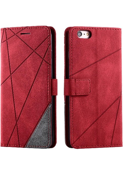 IPhone 6 Için Kılıf Artı/6s Artı Manyetik Pu Deri Kart Tutucu Kickstand (Yurt Dışından)