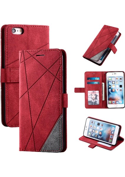 IPhone 6 Için Kılıf Artı/6s Artı Manyetik Pu Deri Kart Tutucu Kickstand (Yurt Dışından)