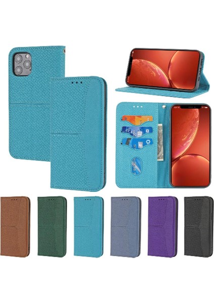 IPhone 12 Için Kılıf Pro Max Flip Folio Kitap El Cüzdan Pu Deri Kapak (Yurt Dışından)