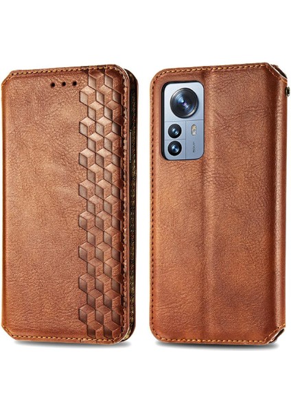Xıaomı 12 Pro Cüzdan Fonksiyonu Için Kılıf Moda Tasarım Deri Kılıf Flip (Yurt Dışından)