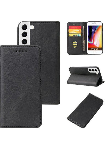 Samsung Galaxy S24 Kart Ekleme Tam Koruma Deri Folio Için Kılıf (Yurt Dışından)