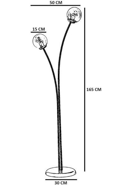 Rose 2 Li Siyah Beyaz Camlı Lambader fırsatları