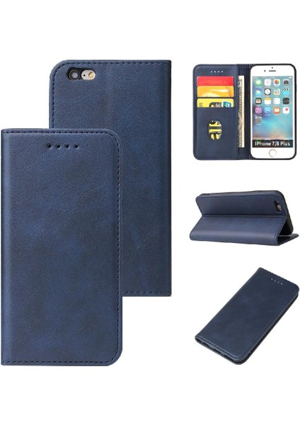 Iphone 6 Için Kılıf Artı/6s Artı Kart Ekleme Manyetik Karbon Fiber Folyo (Yurt Dışından)
