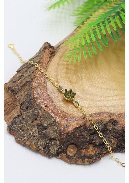 Zeberced Taşlı Gold Kaplama 925 Ayar Gümüş Kadın Bileklik 201023073 fiyatları