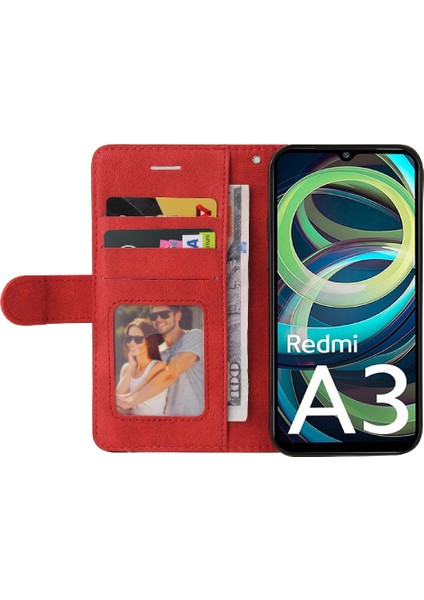 Xiaomi Redmi A3 Için Flip Case Pu Deri Flip Folio Kılıf Kickstand ile (Yurt Dışından) modelleri