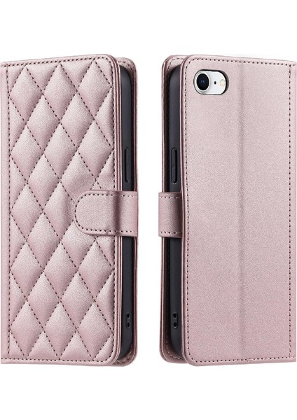 Iphone 7/8 Kafes El Kayışı Manyetik Kapak Için Telefon Kılıfı Folyo Cüzdan (Yurt Dışından)