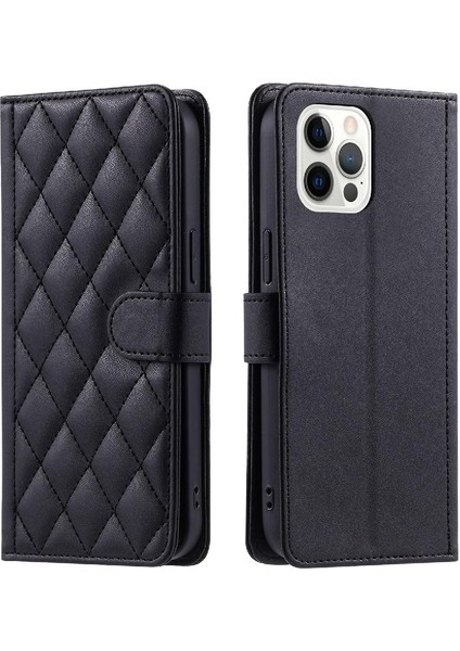Iphone 12 Için Telefon Kılıfı Pro Max Manyetik El Kayışı Flip Folio Cüzdan (Yurt Dışından)