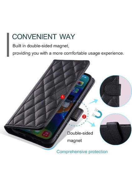Iphone 12 Için Telefon Kılıfı Pro Max Manyetik El Kayışı Flip Folio Cüzdan (Yurt Dışından)