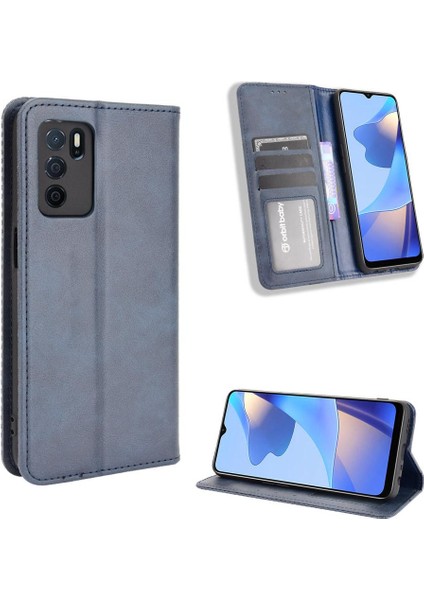 Oppo A16/A16S/A54S Cüzdan Pu Deri Manyetik Kapatma Için Kılıf (Yurt Dışından)