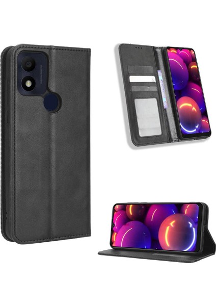 Tcl 305I Manyetik Kapatma Cüzdan Pu Deri Için Kılıf (Yurt Dışından)