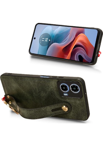 Motorola Moto G34 Kolaylık Bilek Kayışı Premium Pu Deri Kılıf (Yurt Dışından) modelleri