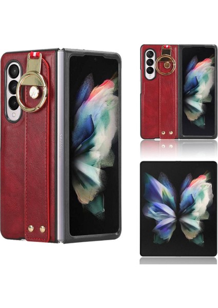 Samsung Galaxy Z Için Kılıf Fold 3 Bilek Kayışı Kolaylık Premium Pu (Yurt Dışından)