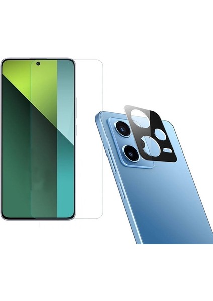 Xiaomi Redmi Note 12 Pro 5g Ekran Koruyucu Şeffaf + 3D Kamera Camı Siyah