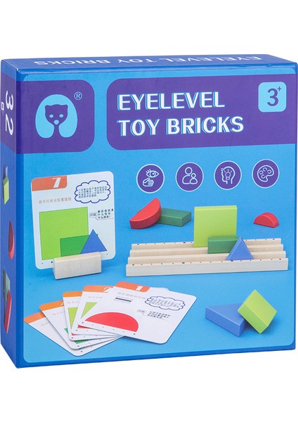 Çocuklar Için Erken Eğitim Şekil Tanıma Eğitici Oyuncaklar Için Ahşap Üç Boyutlu Baş Üstü Yapı Taşları Duygusu (Yurt Dışından)