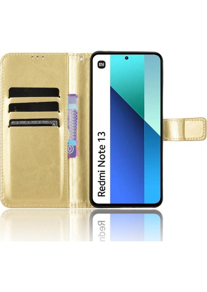 Xiaomi Redmi Için Not 13 4g Manyetik Kapak Çevirin Kart Tutucu Cüzdan (Yurt Dışından)