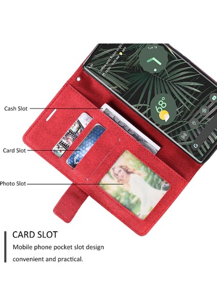 Google Piksel 7 Pro Kart Tutucu Için Kılıf Kickstand Cüzdan Flip Folio Pu (Yurt Dışından)