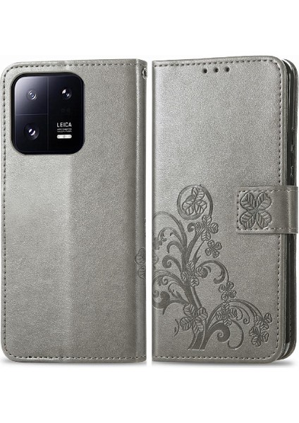 Xiaomi 13 Için Kılıf Pro Kısa Kayış Deri Kılıf Kapak Çevirin Zarif Dört (Yurt Dışından)