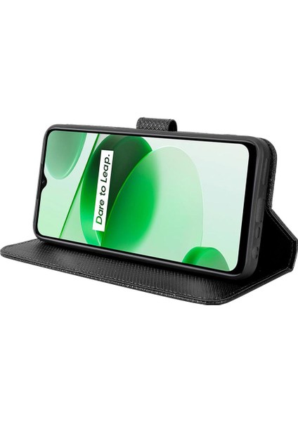 Realme C35 Kickstand Kapak Kart Tutucu Manyetik Cüzdan Için Kılıf (Yurt Dışından) fırsatları