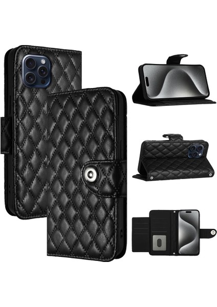 IPhone 14 Için Kılıf Pro Kart Tutucu Cüzdan Kapak Bilek Şerit Darbeye (Yurt Dışından)