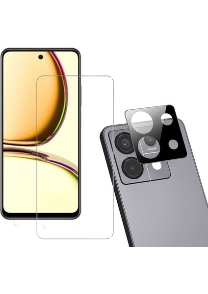 Xiaomi Redmi Note 13 Pro 5g Ekran Koruyucu Şeffaf + 3D Kamera Camı Siyah