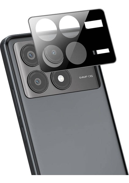 Xiaomi Poco X6 Pro Kamera Lens Koruyucu 3D Cam Siyah