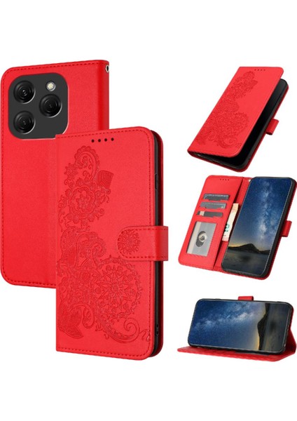 Tecno Spark 20 Pro Pu Deri Manyetik Kapatma Kickstand Için Kılıf (Yurt Dışından)