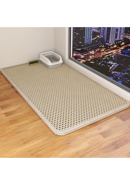 Kedi Kumu Matı, Sızıntı Önleyici, Sıçrama Önleyici, Çift Katmanlı, Büyütülmüş, Yıkanabilir Kedi Kumu Kutusu, Çizilmeye Dayanıklı Kedi Kumu Matı, Kedi Malzemeleri (Yurt Dışından)