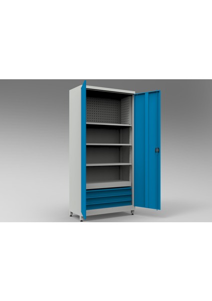 3 Çekmeceli-3 Raflı Panolu Malzeme Dolabı fiyatları