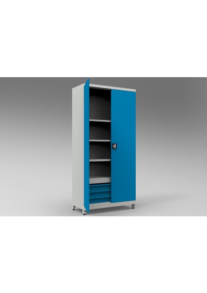 3 Çekmeceli-3 Raflı Panolu Malzeme Dolabı fırsatları