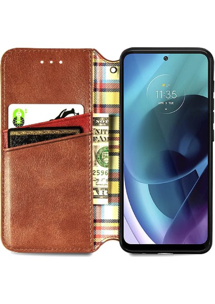 Motorola Moto G71 Zarif Iş Flip Kapak Kılıf Için Kılıf (Yurt Dışından) modelleri