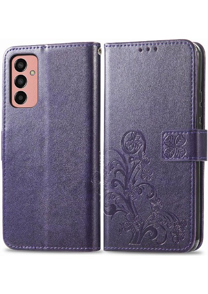 Samsung Galaxy M13 4g Flip Kapak Için Kılıf Zarif Iş Dört Yaprak (Yurt Dışından) modelleri