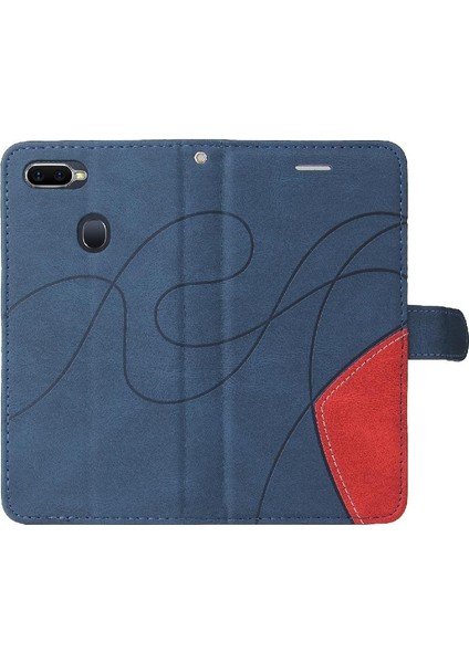 Oppo Oppo Kickstand Koruyucu Iki Renkli Dikiş Pu Deri Flip Için Kılıf (Yurt Dışından) fiyatları
