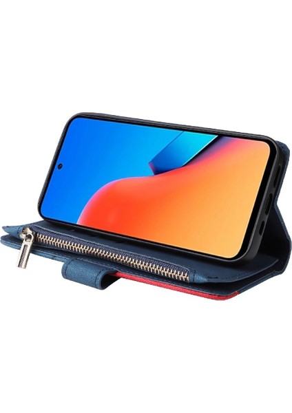 Xiaomi Redmi Için Kılıf 12 4g Kart Yuvası Standı ile Dokuz Kart Yuvaları Fermuar (Yurt Dışından)