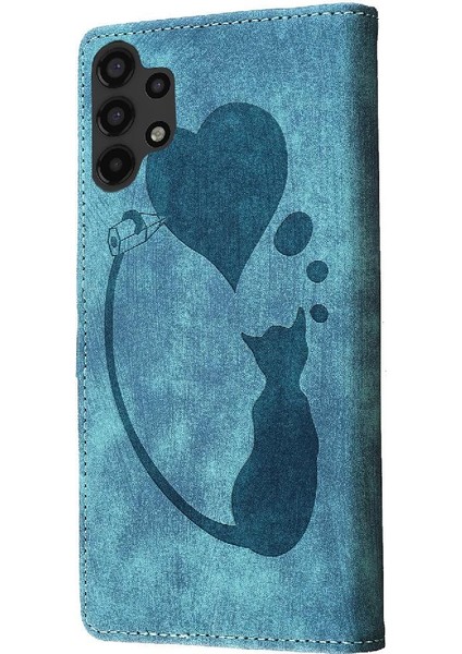Samsung Galaxy A32 5g Için Kılıf Tutucu Kapak Kabartmalı Sevimli Kedi Kart Durumda (Yurt Dışından) modelleri