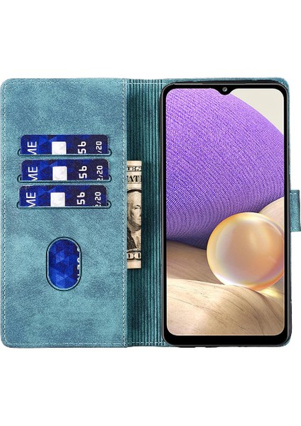Samsung Galaxy A32 5g Için Kılıf Tutucu Kapak Kabartmalı Sevimli Kedi Kart Durumda (Yurt Dışından) indirimleri