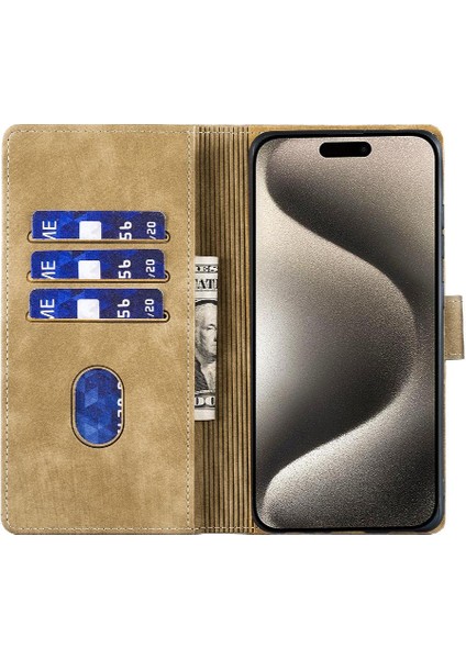 IPhone 14 Için Kılıf Pro Max Kabartmalı Sevimli Kedi Cüzdan Kılıf Tutucu Kapak (Yurt Dışından)