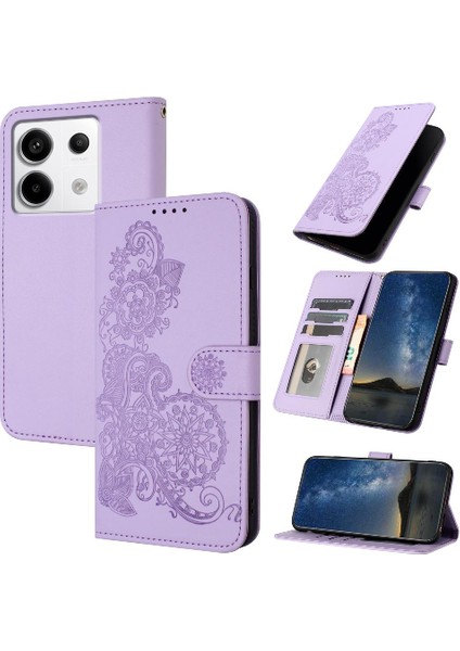Xiaomi Redmi Için Not 13 Pro 4g Kickstand Koruyucu Pu Deri Flip Case (Yurt Dışından)